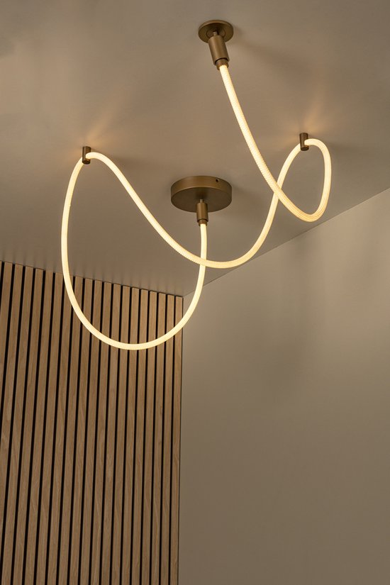Lucide JANDERIN – Deckenleuchte – LED, dimmbar – CCT – 1x36 W, 2200 K/3300 K – Farbe: Champagner – Vibes