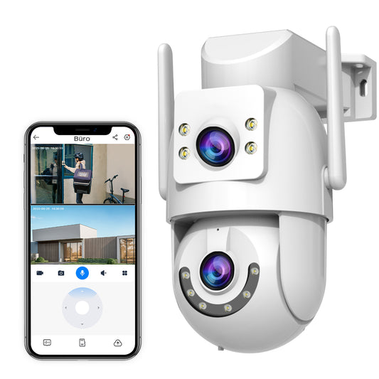 JOOAN Außenüberwachungskamera HD 2K – Doppellinse – Dual-Band-WLAN 5 GHz, 2,4 GHz