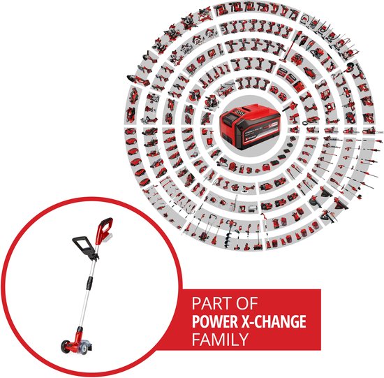 Einhell Akku-Fugenreiniger GE-CC 18 Li Solo – Power X-Change – 18 V/Li-Ion – 1200 U/min – Bürstendurchmesser: 10 cm – inkl. Stahl- und Nylonbürste – ohne Akku und Ladegerät
