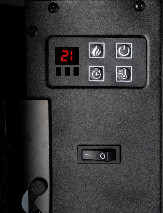 alpina Elektro-Ambiente-Kamin mit Feuereffekt - Wandverkleidung - 1800-2000 Watt - Fernbedienung