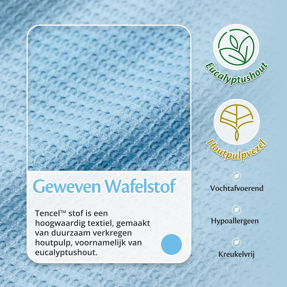 ELLA Kühldecke aus Tencel – 135 x 200 cm – Atmungsaktive Sommerdecke – OEKO-TEX – Himmelblau