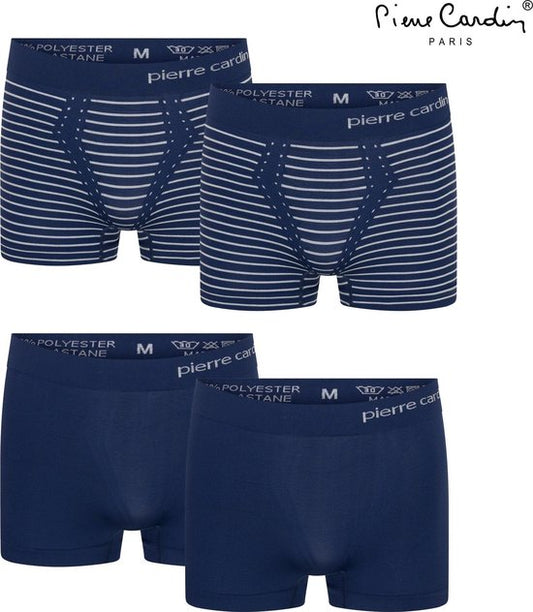 Pierre Cardin – 4er-Pack Boxershorts – Flatpack – Blau