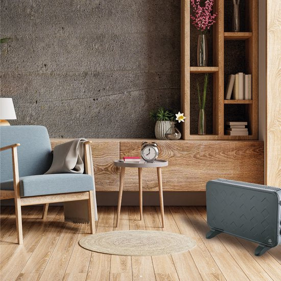 AirKing Elektrische Konvektorheizung - 1250/2000 Watt - Elektrische Konvektorheizung mit einstellbarem Thermostat - Elektrische Heizungen - Schwarz