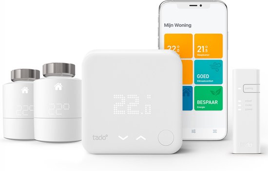 tado° Smart-Thermostat-Starterkit V3+ mit 2 Smart-Heizkörperreglern