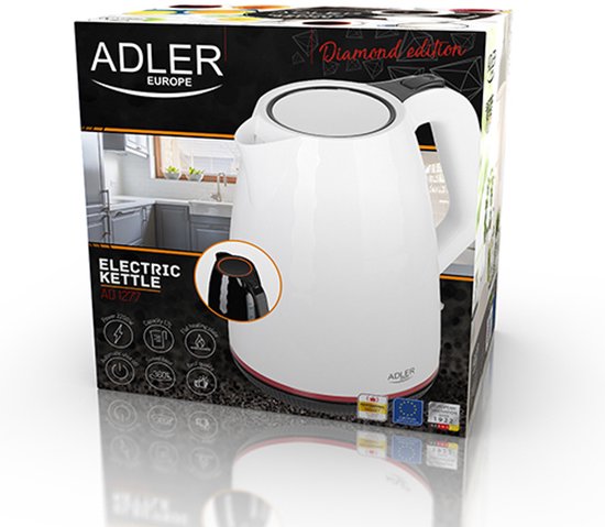 Adler AD 1277 B Wasserkocher 1,7 l Schwarz 2200 W