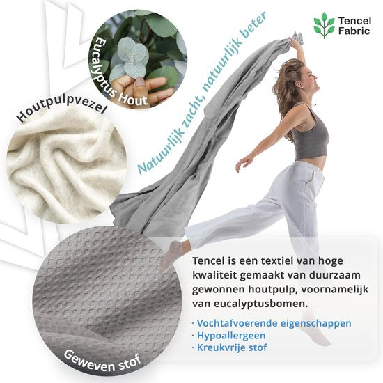 Ella® Kühldecke 135x200 cm - 100% Bio-Tencel - Selbstkühlende Decke - Kühldecke - Sommerdecke - Foggy grey