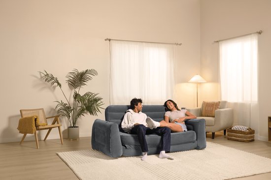 Intex Pull-Out Sofa – aufklappbares aufblasbares Sofa – 231 x 203 x 66 cm