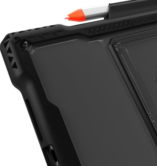 MAXCases Shield Extreme-X Schwarz mit Pencil / Buntstifthalter Apple iPad 8 (2020) / iPad 7 (2019)