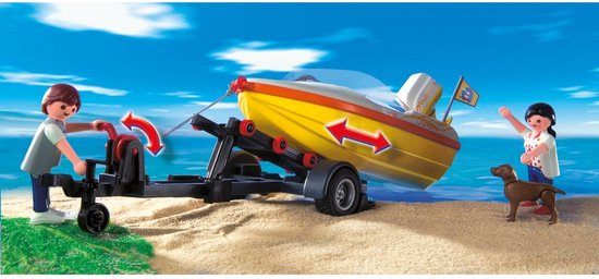 PLAYMOBIL Familienauto mit Boot - 4144