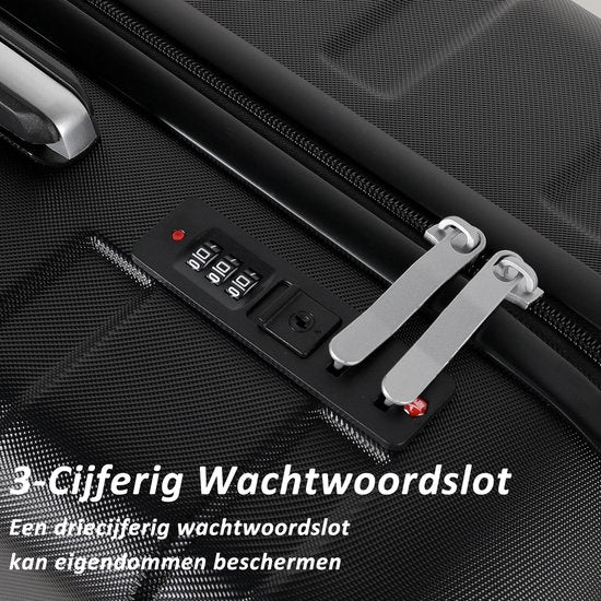 TAN.TOMI Handgepäckkoffer 41 l – Hartschale aus ABS – 4 Rollen – Zahlenschloss