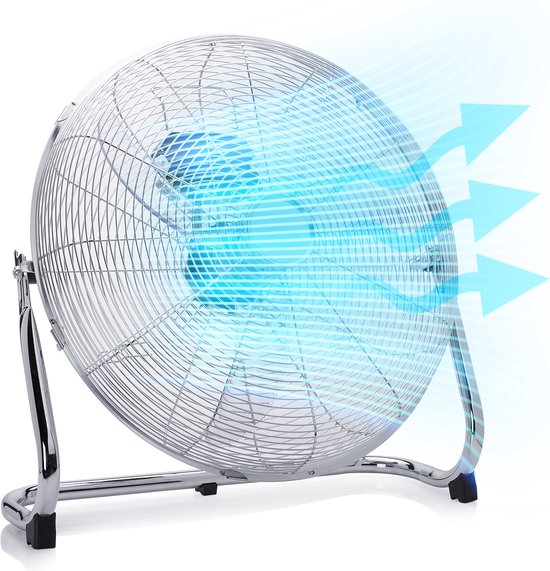 Tristar Metall-Standventilator 50 cm – 3 Stufen – Boxventilator – 130° verstellbar – starker Luftstrom – VE-5885