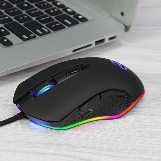 HXSJ S500 Ergonomische  Gaming-Maus RGB – Büromaus – 4800 dpi