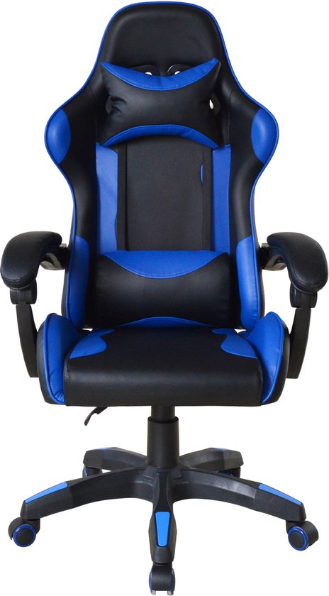 VDD Gaming – Gaming-Stuhl – Gaming-Sessel – Gaming-Sessel – Gaming-Stuhl schwarz – Gaming-Stuhl blau – Bürostuhl – Schreibtischstuhl – Verstellbar – Ergonomisch – Max. 120 kg