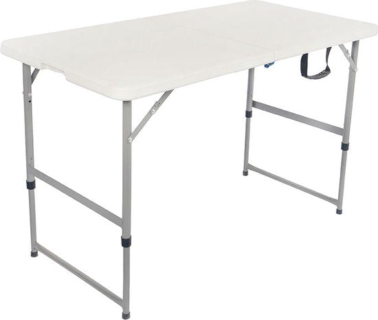 BRASQ - Klapptisch - Campingtisch - Wetterfest - 120x60x74cm - Weiß