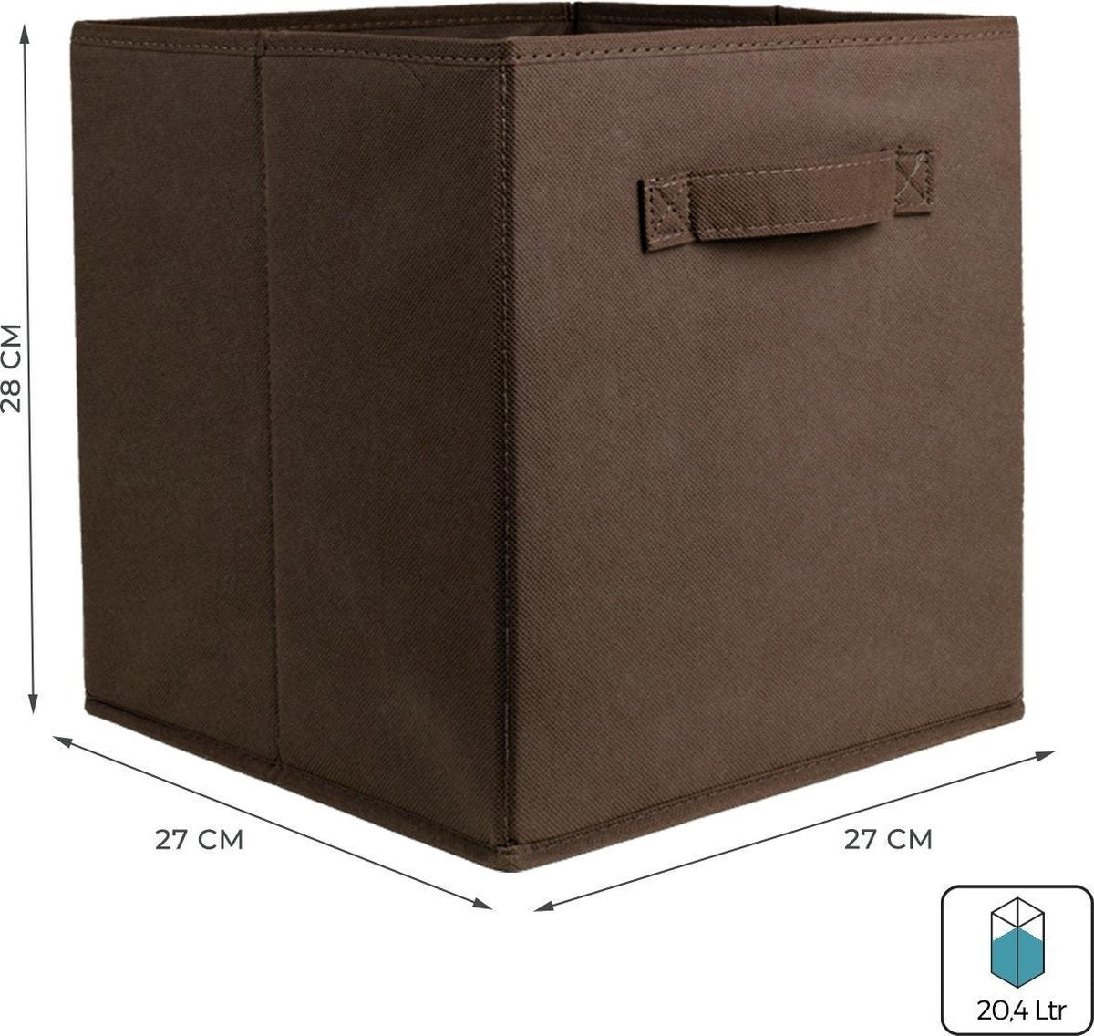 LifeGoods Kleiderschrank-Organisatoren - 6 Stück - 20L - Textil - Braun