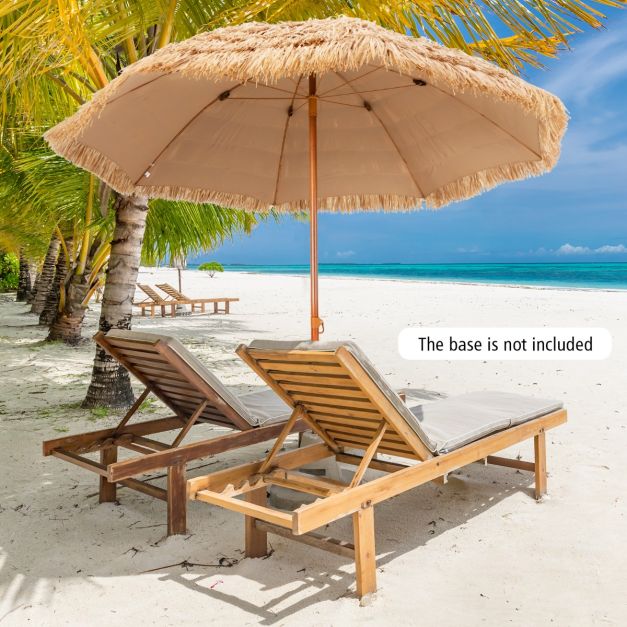 coast Hawaiian Style Strohsonnenschirm Ø285 cm - Natürliches Design mit 8 Metallrippen