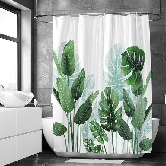 Loti Living Duschvorhang Anti-Schimmel - Strelitzia - inklusive Ringe - wasserdicht - Polyester - Duschvorhang 180x200 cm