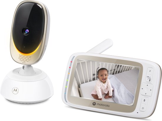 Motorola Nursery Babyphone mit Kamera - Babyphone VM85 Connect - Babykamera mit Farbdisplay - Steuerung mit Motorola Nursery App - inkl. Rückmeldefunktion und Nachtlicht
