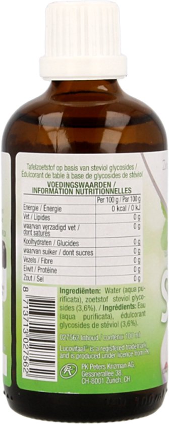Lucovitaal Stevia flüssig – 100 ml – Nahrungsergänzungsmittel