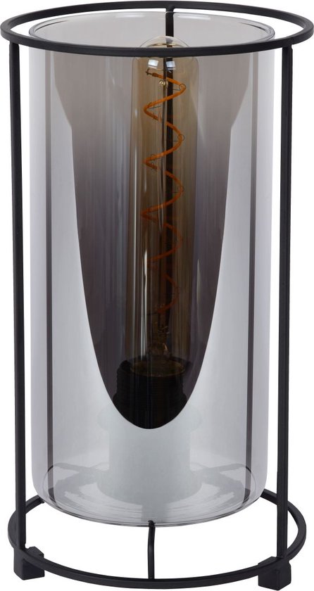 Lucide DOUNIA Tischlampe – Ø 15 cm – E27 – Schwarz