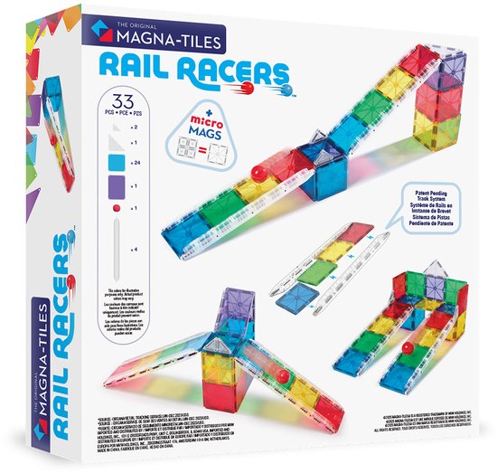 Magna Tiles Rail Racers, 33-teilig