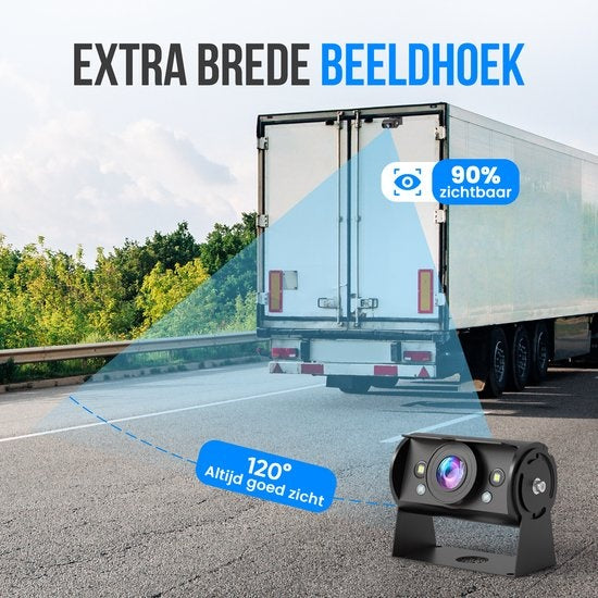 Strex Rückfahrkamera-Set kabelgebunden HD 1080P - 7" Bildschirm - 18LED Nachtsicht 15m - IP69 Wasserdicht - Rückfahrkamera
