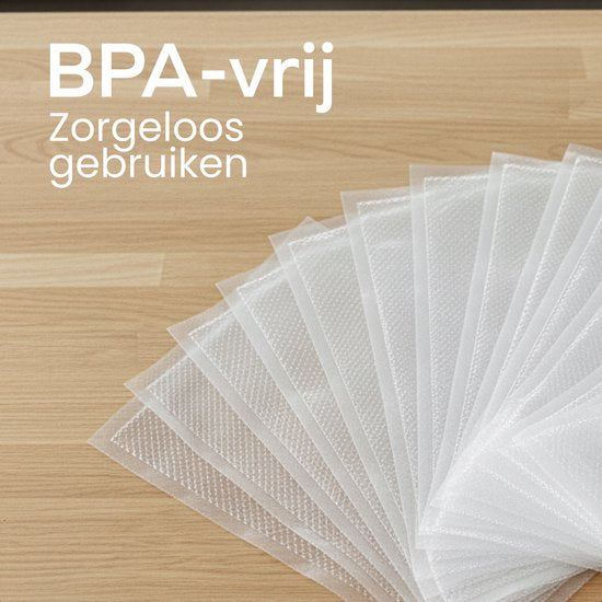 KitchenBrothers Vakuumbeutel – 100 Stück – 20 x 30 cm – BPA-frei – Vakuumbeutel für Lebensmittel – Sous-vide-Beutel – Für Vakuumiergeräte