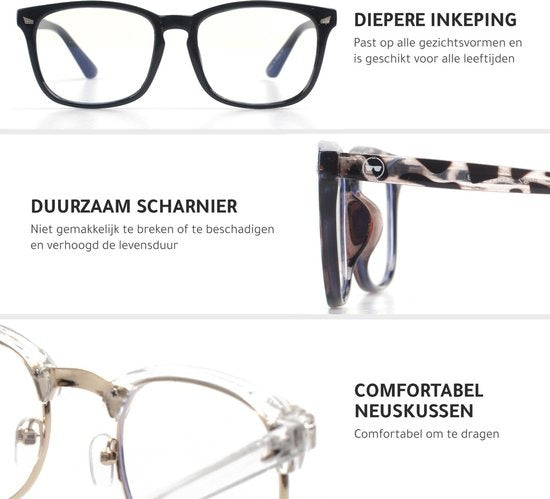 LC Eyewear Computerbrille - Blaulichtbrille - Displaybrille - Unisex - 3er Pack
