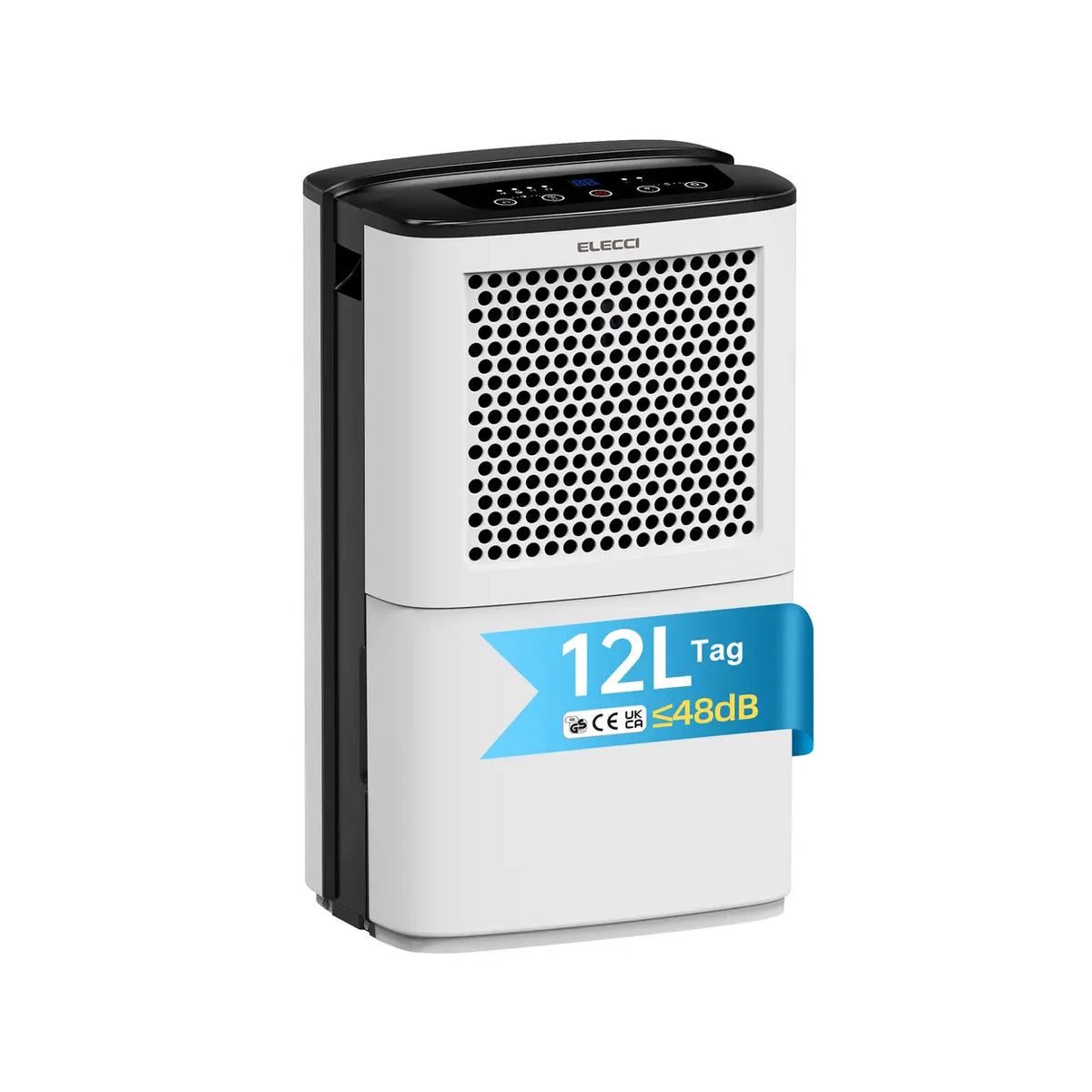 ELECCI Luftentfeuchter 12 l/Tag – 3,8 l Wassertank – R290
