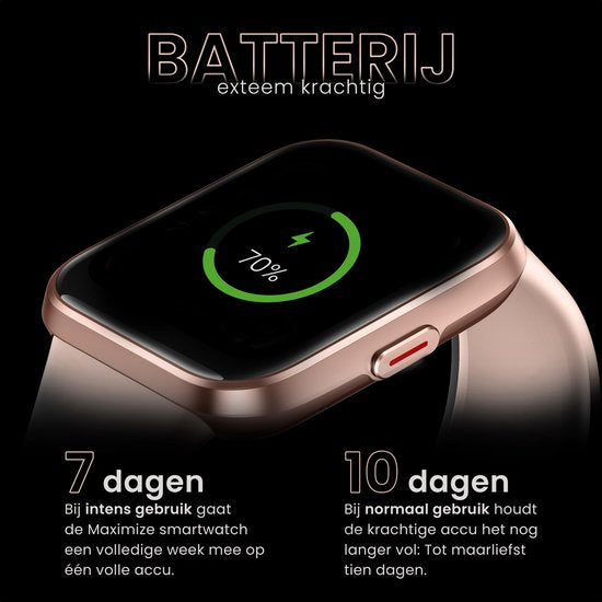 MAOO Maximize Smartwatch - Damen - Volle Klingelfunktion - Herzfrequenzmesser - Schrittzähler - Multisport - Für Android und iOS - Pink