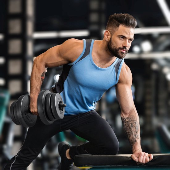 Hantelset / Kurzhanteln 40 kg - 2-teilig - Sandgefüllt - Halterung mit Star Clips