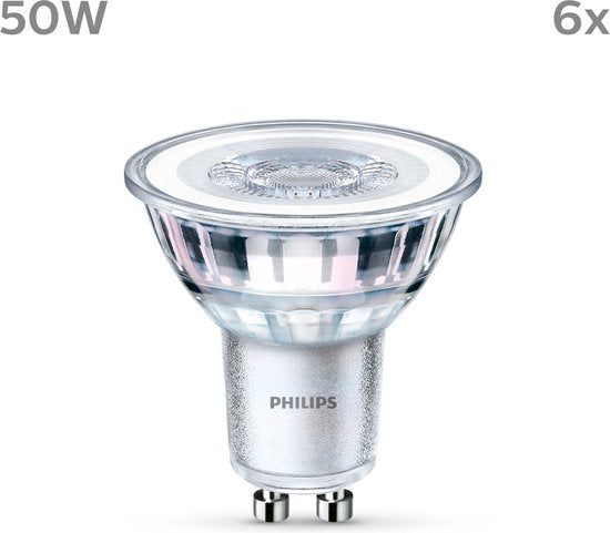 Philips LED-Spot – 50 W – GU10 – Kaltweißes Licht – 6 Stück