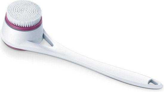 Beurer FC 25 Elektrische Badebürste – Rückenbürste – Körperbürste – Massagegerät – Hautbürste mit Griff – Peelingbürste – 2 Geschwindigkeitsstufen – Weiß – 3 Jahre Garantie