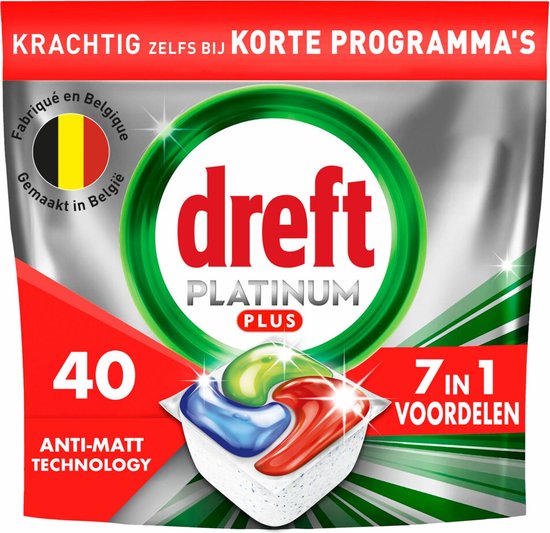 Dreft Geschirrspüler Tabletten Platinum Plus All In One 40 Stück
