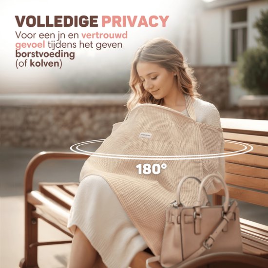 Vulpes Goods® BabyCare - Stilltuch - Schmusetuch - Abschirmtuch - 100% OEKO- Tex, Atmungsaktiv - Hydrophiles Schmusetuch für komfortables Stillen - Babygeschenk - Mutterschaftsgeschenk - Waffel