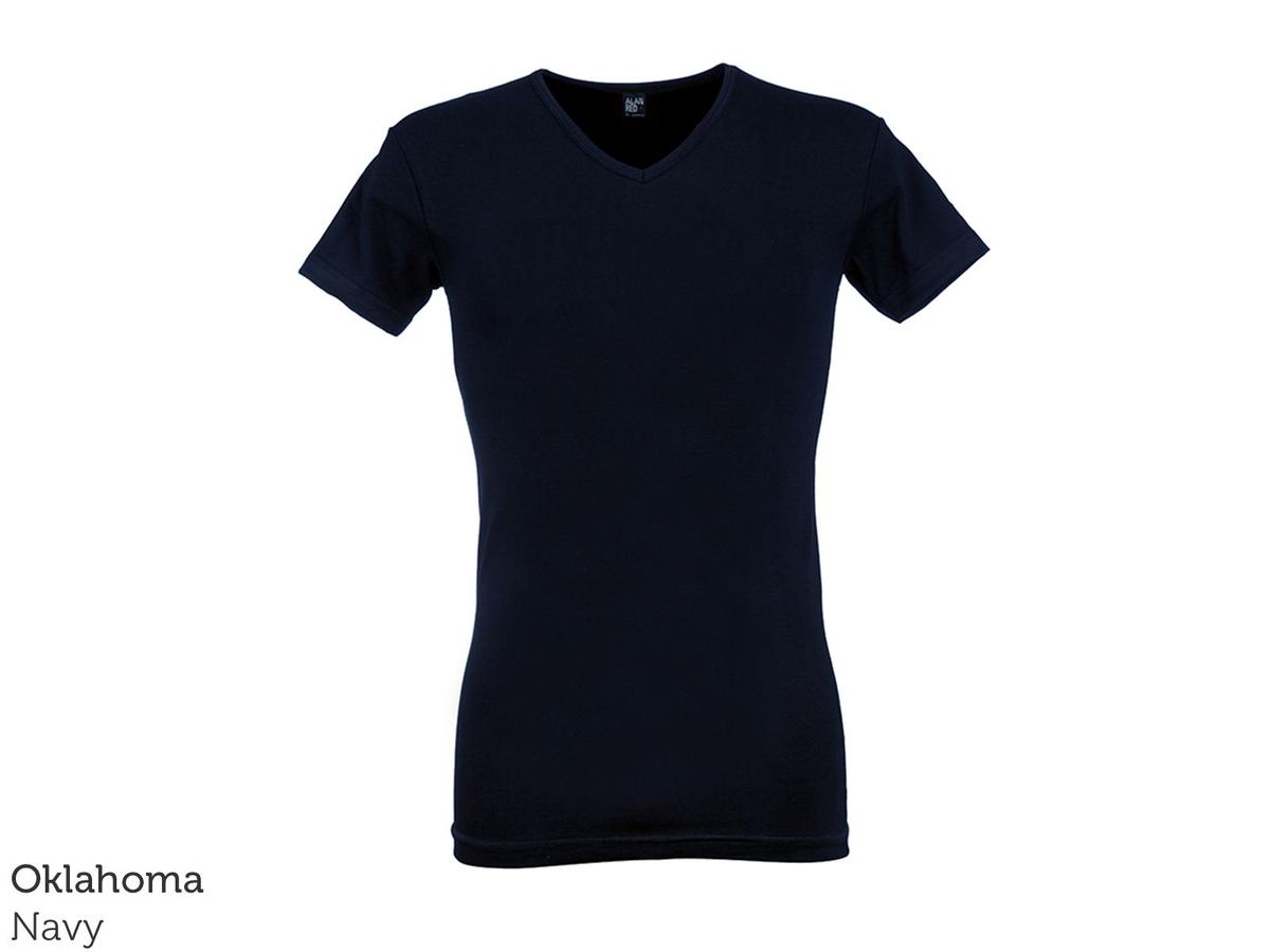 Alan Red Basic T-Shirt – 4er-Pack – Größe M – Schwarz