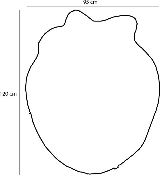 Teppich Kinderzimmer - Strawberry - Rosa Teppich - 120 x 95 cm - Baumwolle