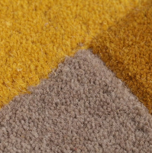 Flair Rugs Collage Wollteppich 200 x 290 cm - Ocker