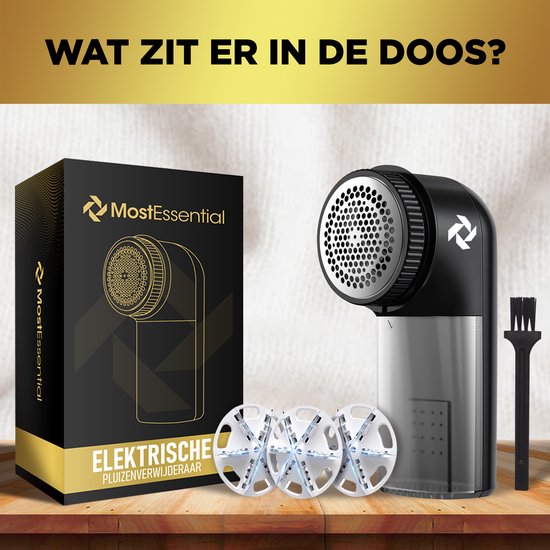 MostEssential Luxus-Fusselentferner - Fusselknipser - Entwirrer - Entwirrer - Kleiderrolle - Kleiderbürste - Fusselentferner - Inklusive 3 Ersatzklingen