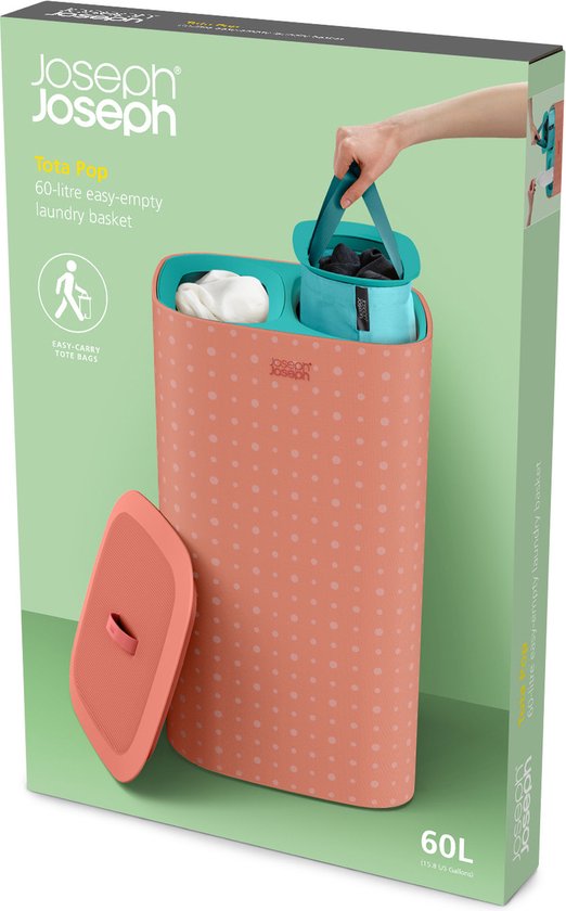 Joseph Joseph - Tota Pop Wäschekorb 2x30 Liter - Kunststoff - Orange
