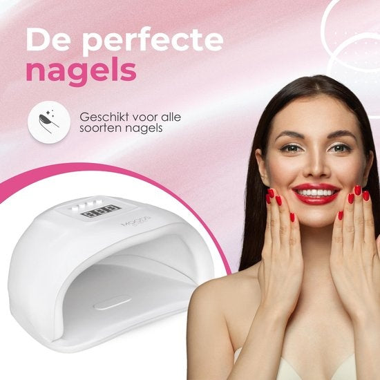 Moods Gellac - UV-Nagellampe - Steuerbar mit Tasten - Leistungsstarke LED-Lampe - Weiß