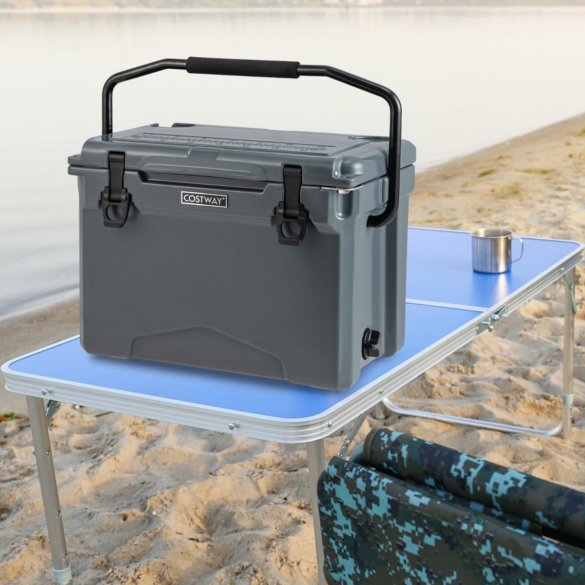 Coast Kühlbox – rotationsgeformt – isoliert – 21 Liter – grau