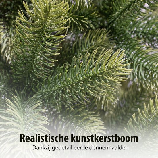 Black Box Trees Nagoya – Weihnachtsbaum mit naturgetreuen Nadeln und vollem Wuchs – Weihnachtsdekoration für den Innenbereich – Rundbaum mit leicht verschneiten Zweigen – H 210 x Ø 115 cm – Grün