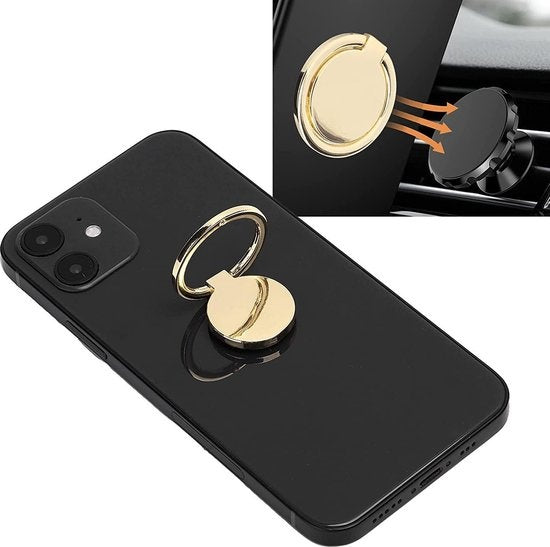 GarpexÂ® Phone Button Finger Holder Smartphone Stand - Finger Ring Grip - Farbe Silber
