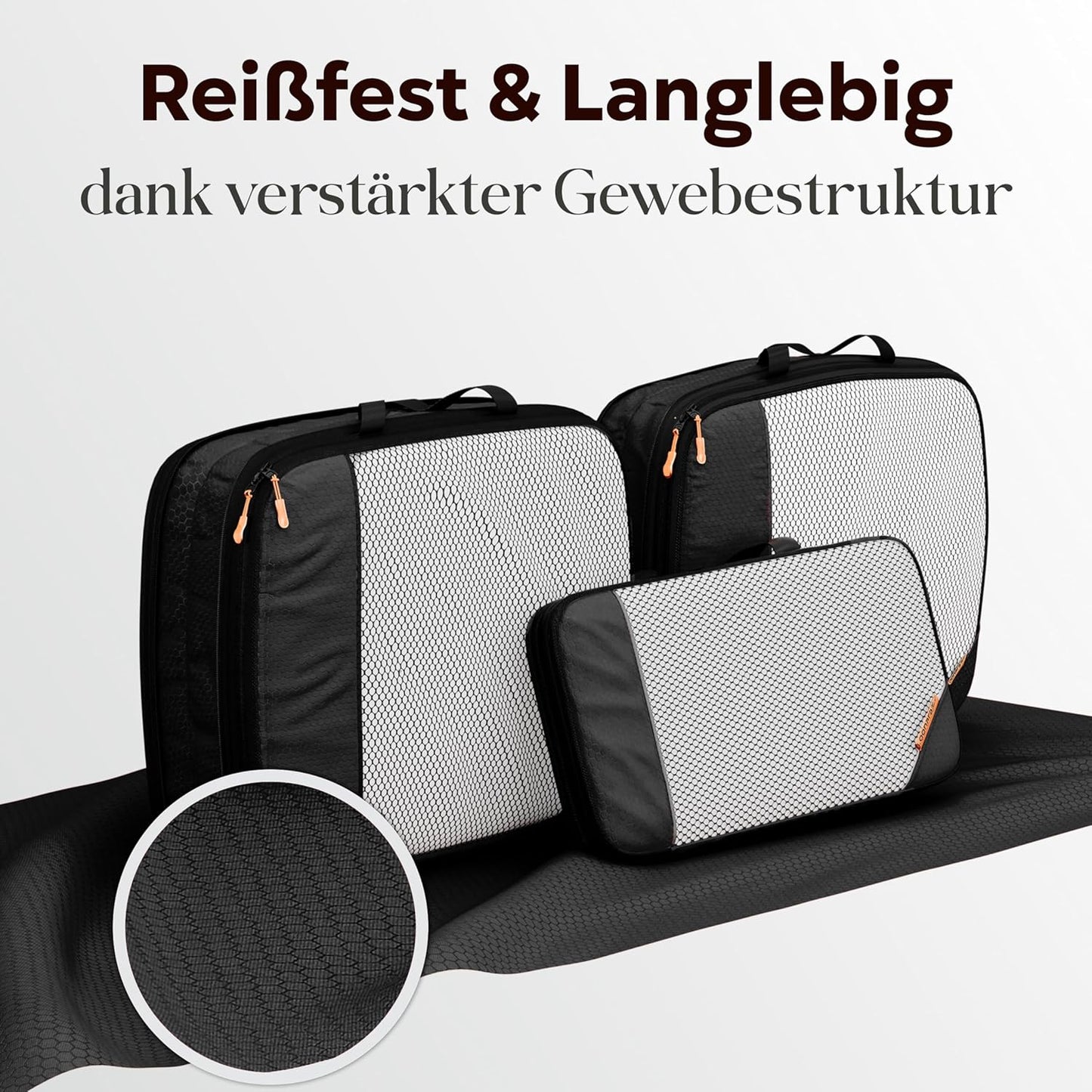 loonara Travel Travel Organiser Set - Schwarz - 3 Teile