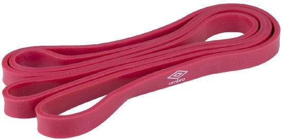 Umbro Widerstandsband 25 kg – Fitness-Elastikband für Krafttraining und Rehabilitation – Fitnesszubehör – Widerstandsband 208 x 4,5 x 1,7 cm – Kunststoff – Rot