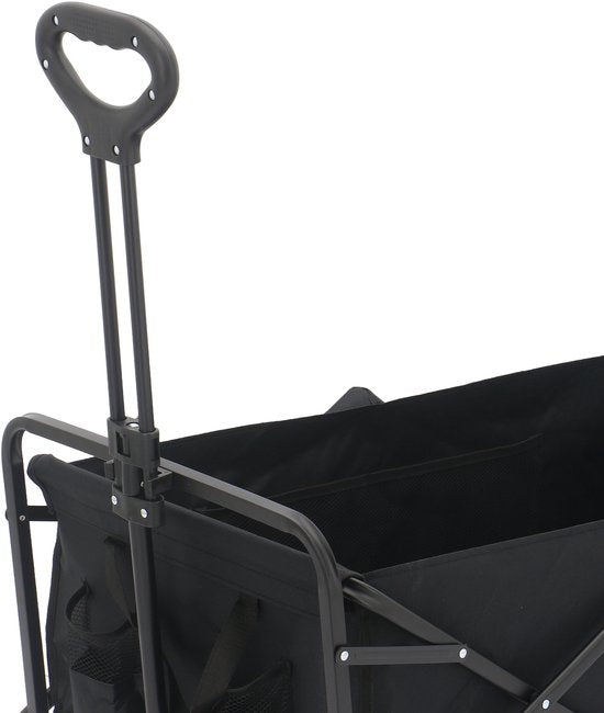AXI AB131 Zusammenklappbarer Handwagen – Schwarz – Mit Zugstange, Bremsen und Schutzhülle – 100 kg Tragkraft – Einfach zu transportieren – Metall