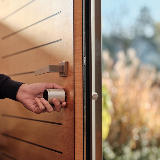 Netatmo Elektrisches Türschloss - Smartes Türschloss - 3 Schlüssel - Smart Keys - NFC Schlüssel - Share Access - Apple Homekit - Silber