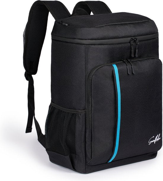 Sunflake Cool Backpack Large 30 Liter - Kühltaschen-Rucksack mit Flaschenöffner - XXL Cool Backpack für Männer & Frauen - Cooler Rucksack - Schwarz