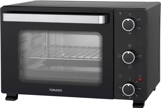 Tomado TEO2101B – Freistehender Backofen – Elektrobackofen – 21 Liter – Timer bis zu 60 Minuten – Schwarz